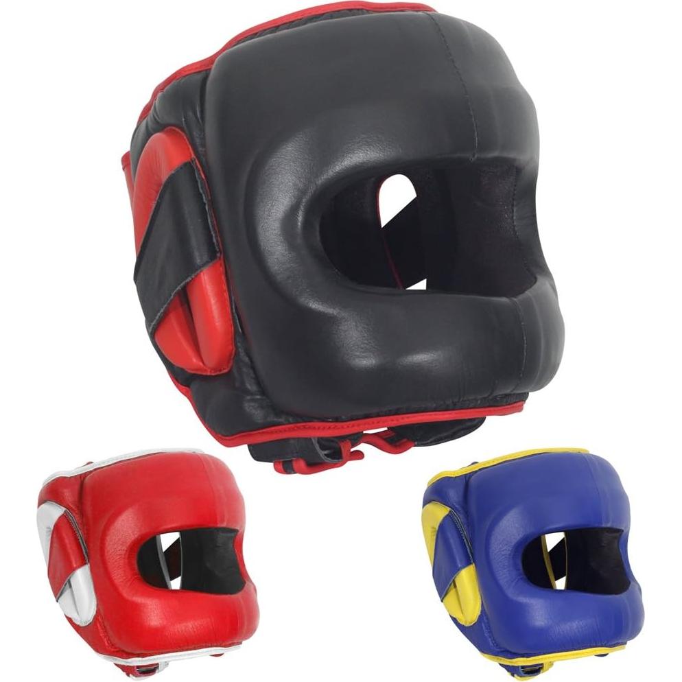 Cascos de Boxeo Ringside Deluxe Face Saver Negro Grande