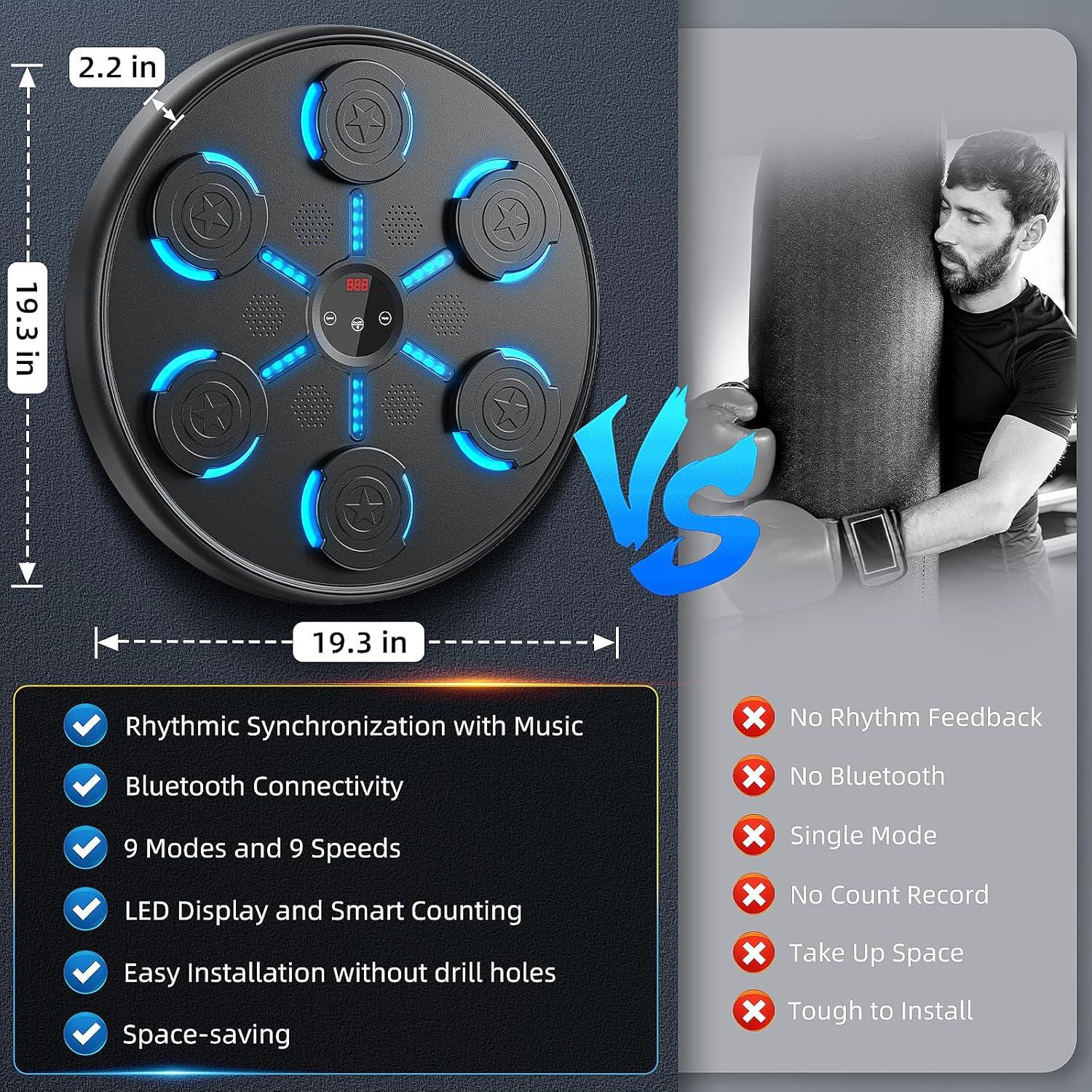 Máquina de Boxeo Musical Hervimo JH-QJ-01 con Guantes