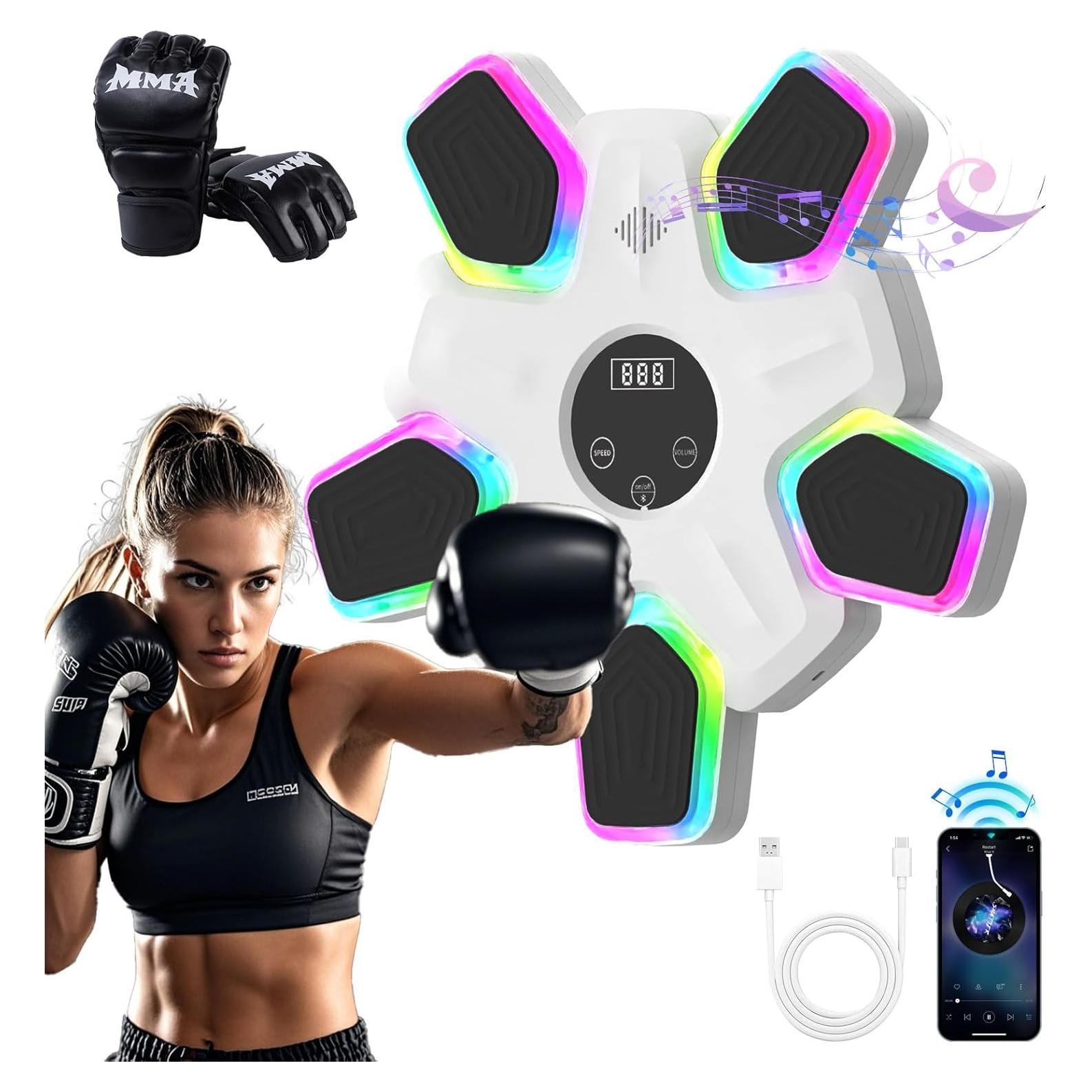 Máquina de Boxeo Musical UTFFEDY con Guantes y Bluetooth 2025