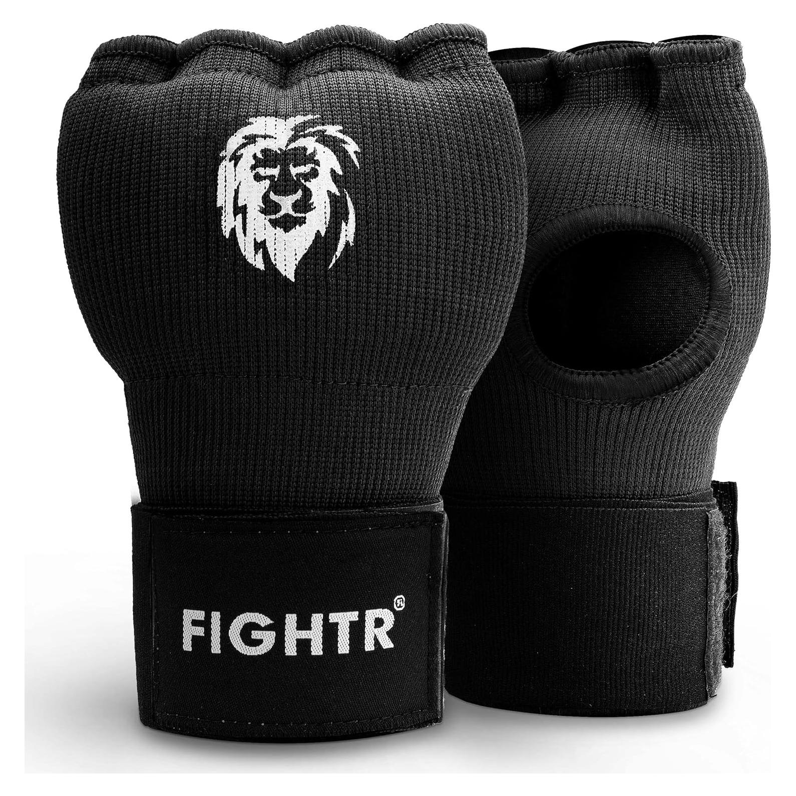Guantes Internos FIGHTR - Gel para Boxeo y MMA, Negro, Pequeño