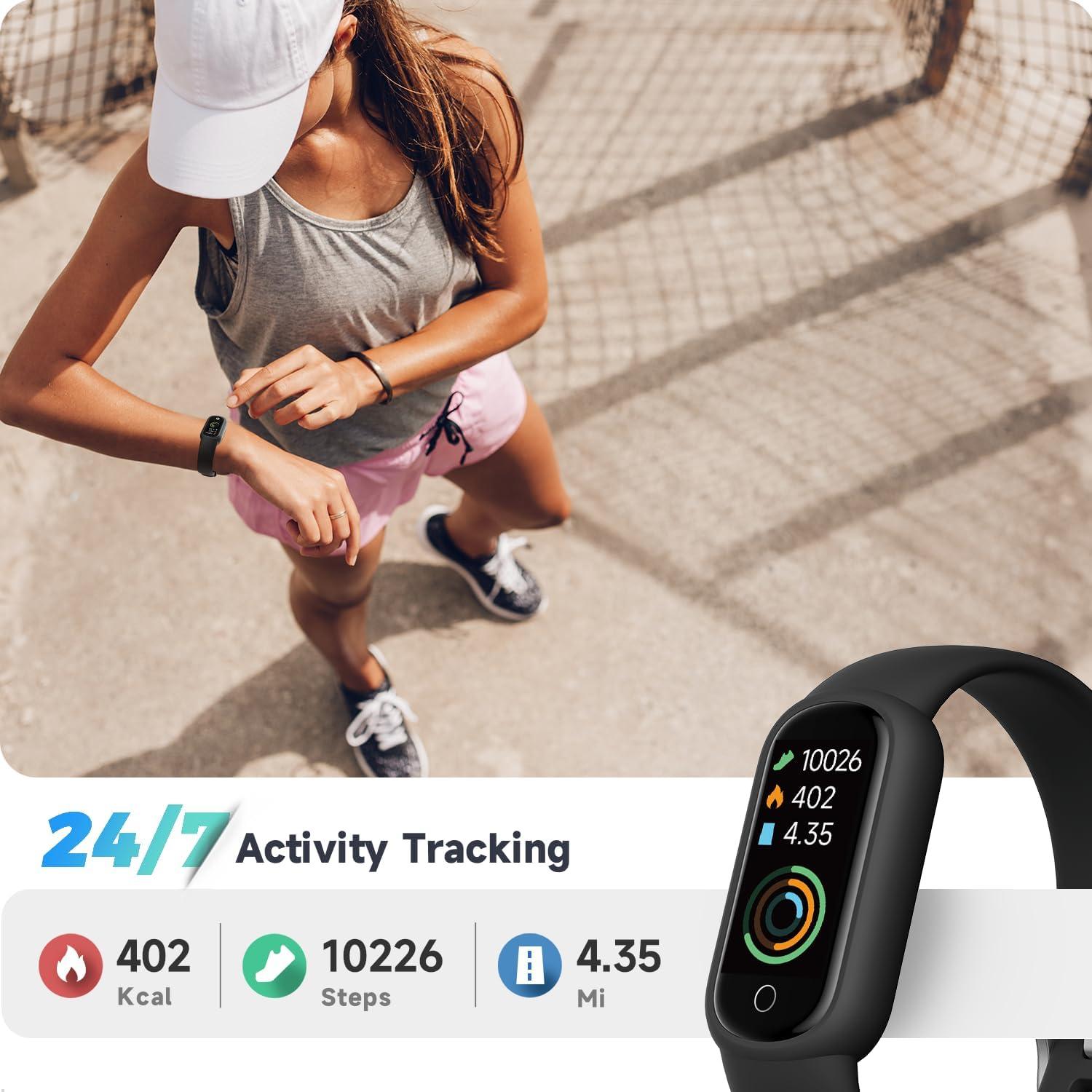 Reloj de Fitness TOOBUR A200 Negro IP68 Monitoreo Salud 14 Deportes