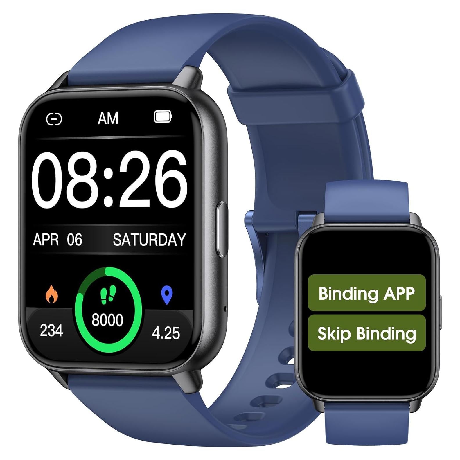 Reloj Inteligente Kummel Azul con Llamadas Bluetooth y Podómetro