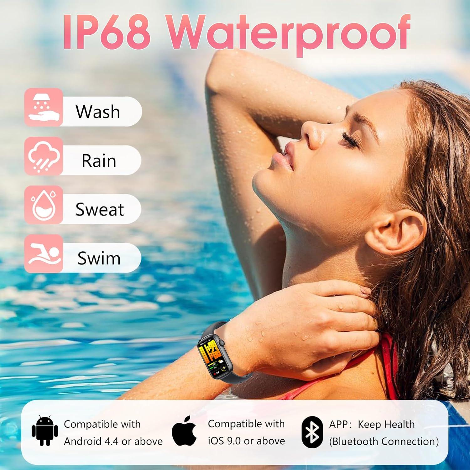 Reloj Inteligente VUHIGIB con Monitoreo de Salud 24/7 - Negro