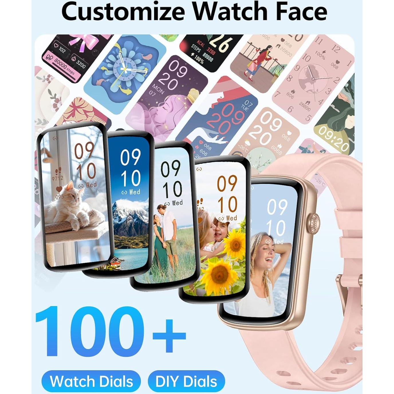 Rastreador de Fitness SHANG WING Rosa IP68 Monitor Salud