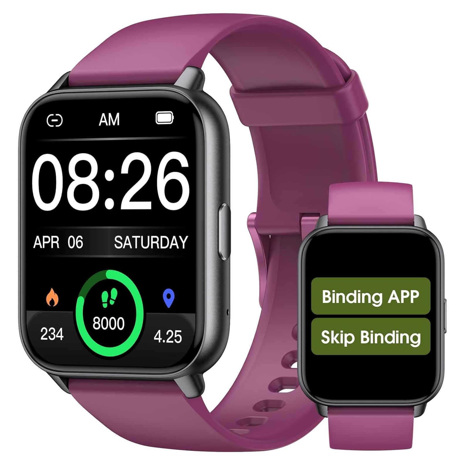 Reloj Inteligente EURANS IW1 Lite 1.8'' Pantalla HD Púrpura