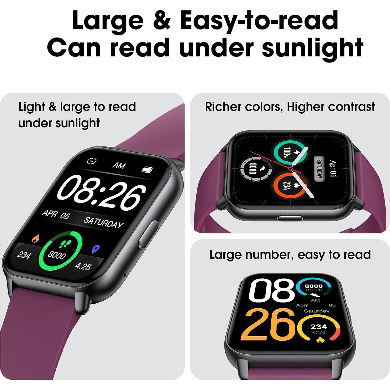 Reloj Inteligente EURANS IW1 Lite 1.8'' Pantalla HD Púrpura