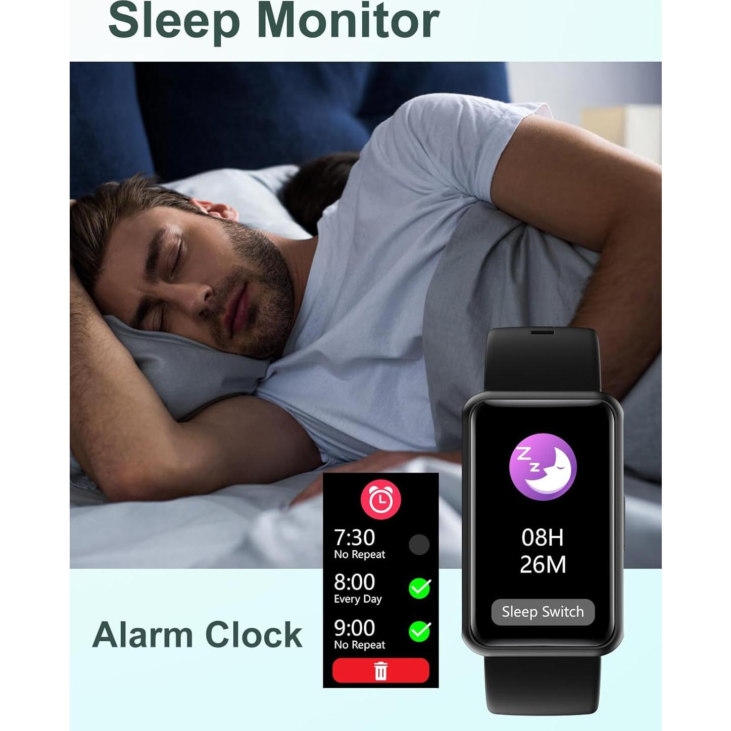 Reloj de Fitness HUAKUA S2 IP68 Pantalla Táctil 1.47" Negro