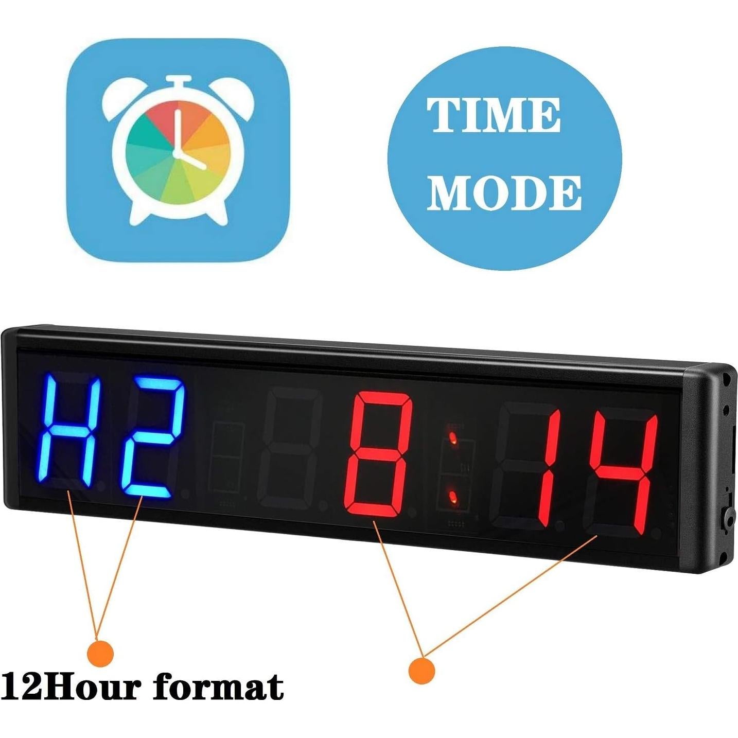 Temporizador Digital LED de Gimnasio Ledbrigym 3" Azul Rojo