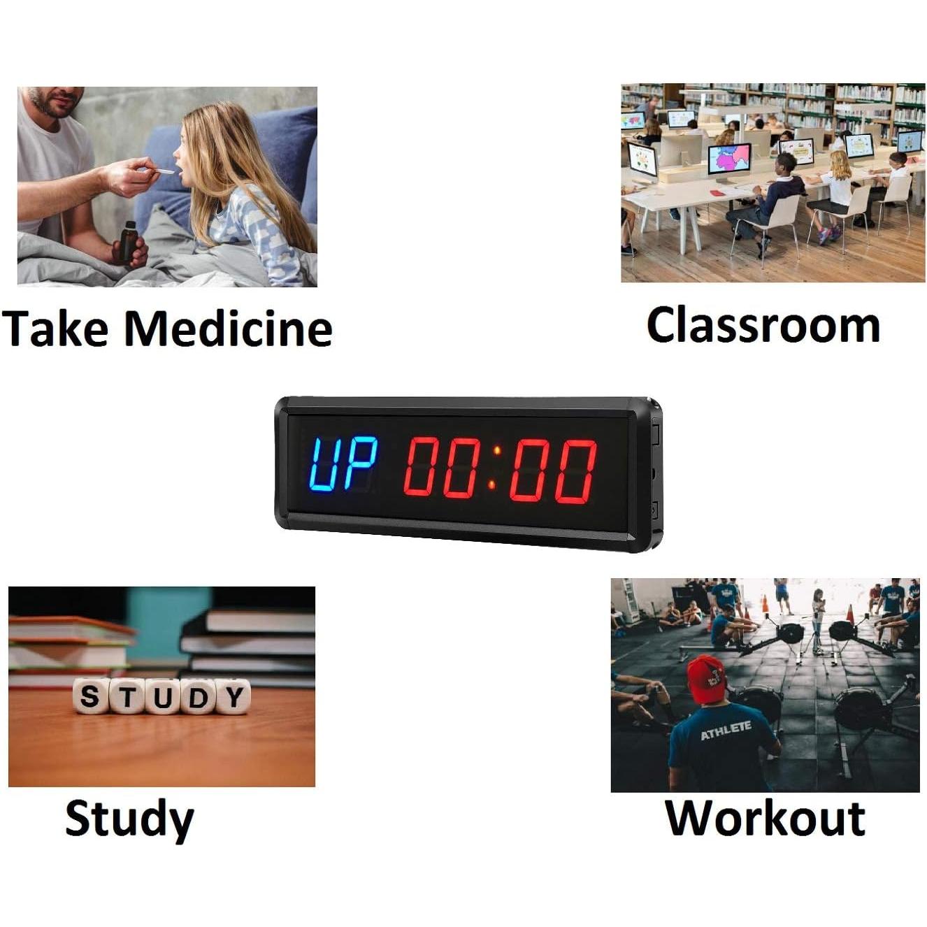 Temporizador Digital de Gimnasio Ledbrigym 3.81 cm Control Remoto