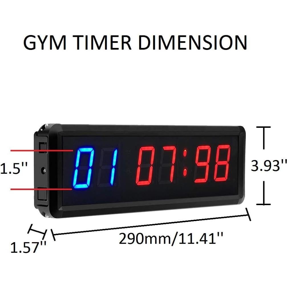 Temporizador Digital de Gimnasio Ledbrigym 3.81 cm Control Remoto