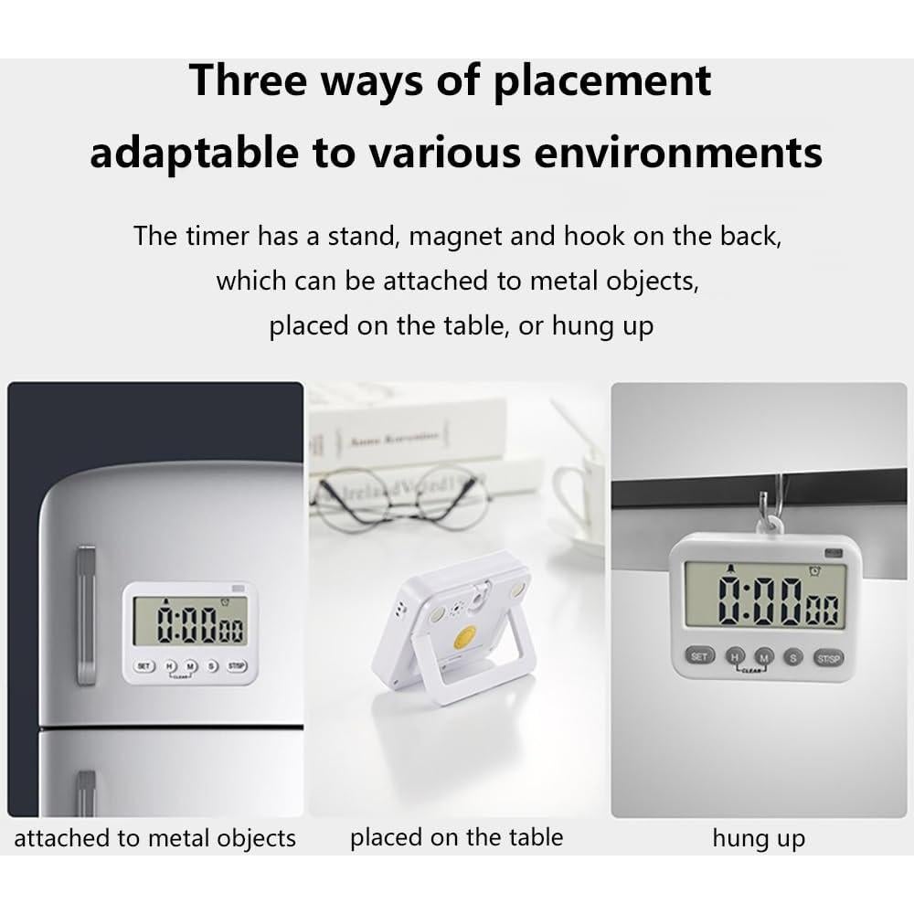 Temporizador GH 99 Horas con Recordatorio y Soporte Magnético