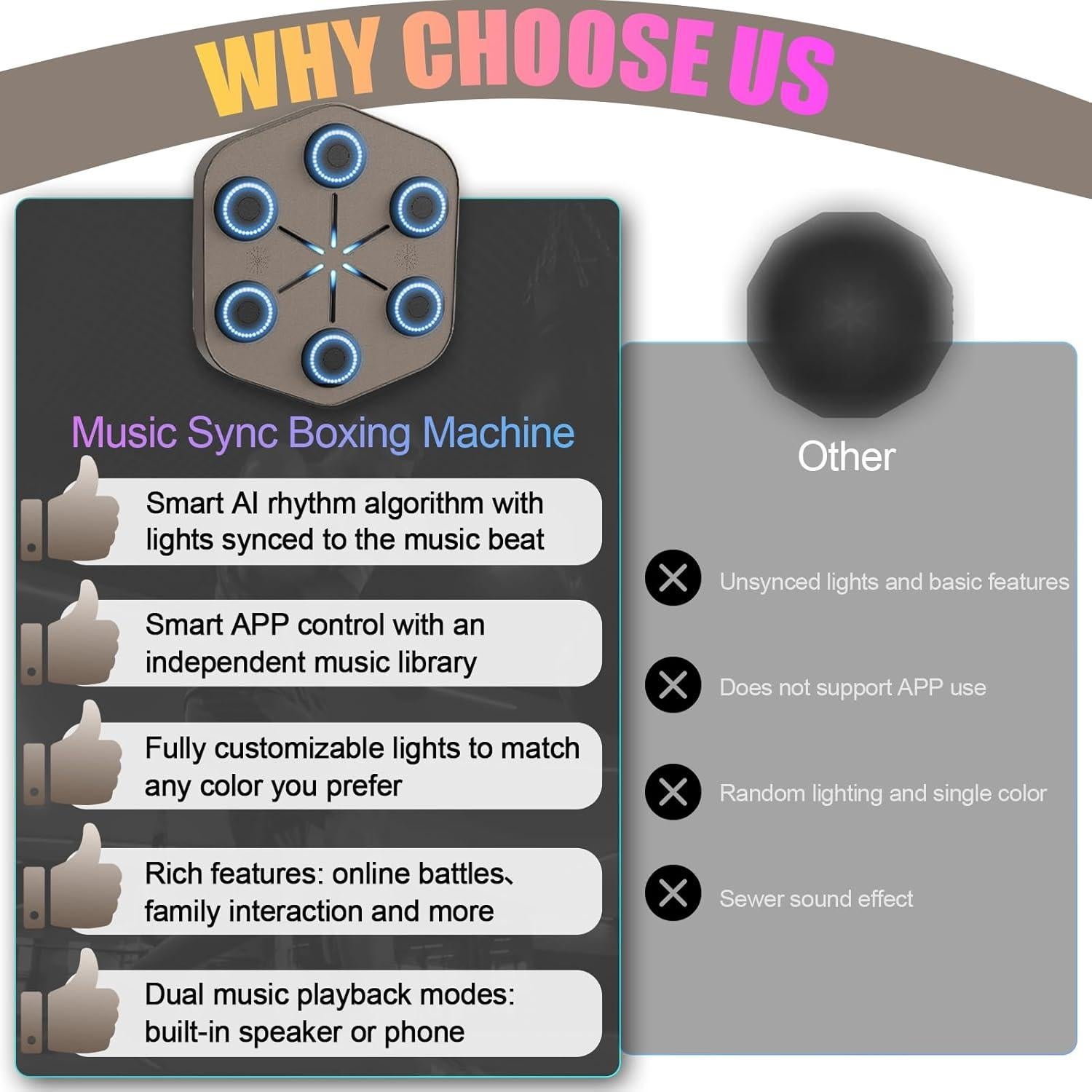 Máquina de Boxeo Musical EPHESPORT L1 - Entrenador Interactivo