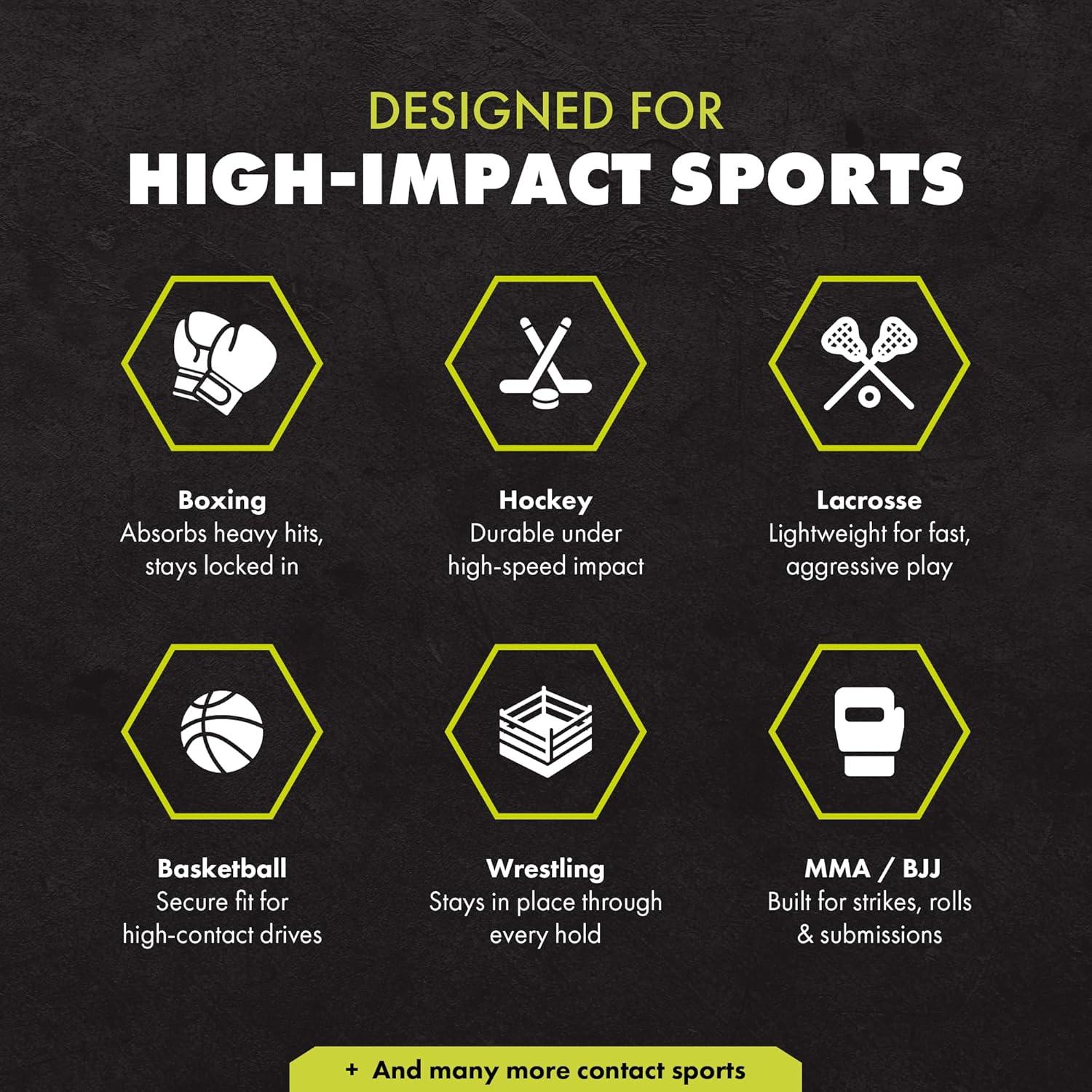 Protector Bucal Deportivo Damage Control HI Negro 2.0 Adulto