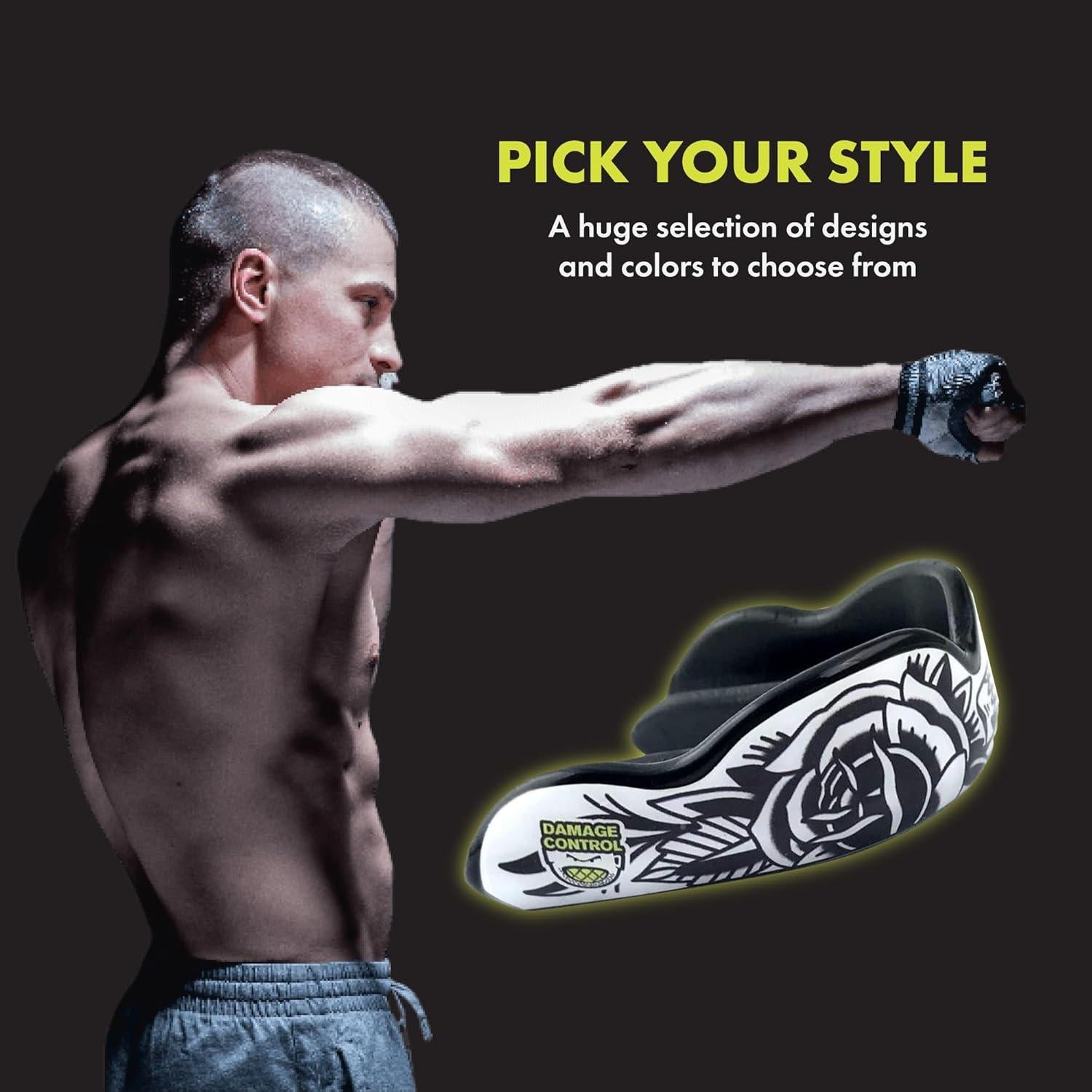 Protector Bucal Damage Control EI Negro para Boxeo y MMA