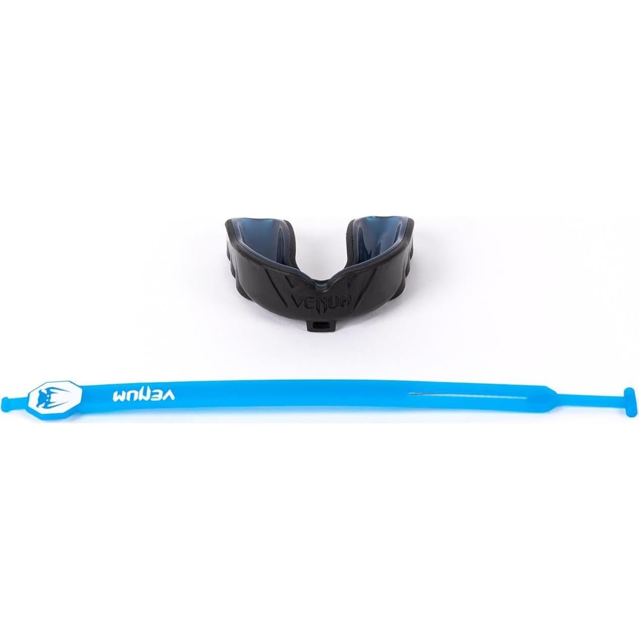 Protector Bucal Venum Challenger Adulto Negro/Azul con Correa