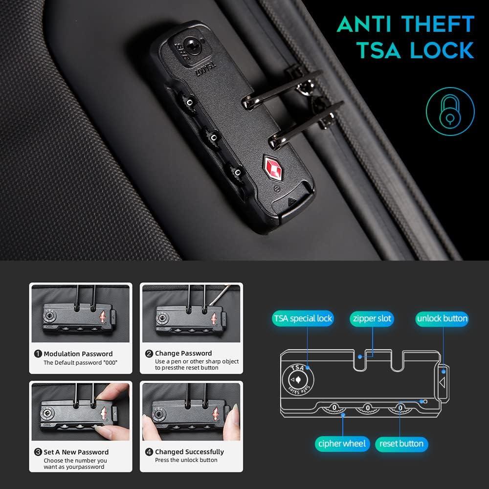 Mochila Antirrobo BANGE para Laptop 15.6" USB Carga Rápida