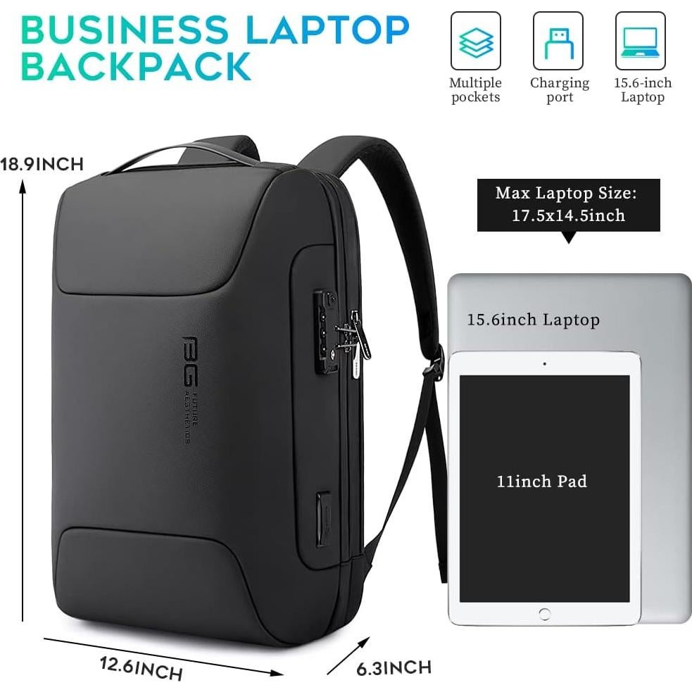 Mochila Antirrobo BANGE para Laptop 15.6" USB Carga Rápida