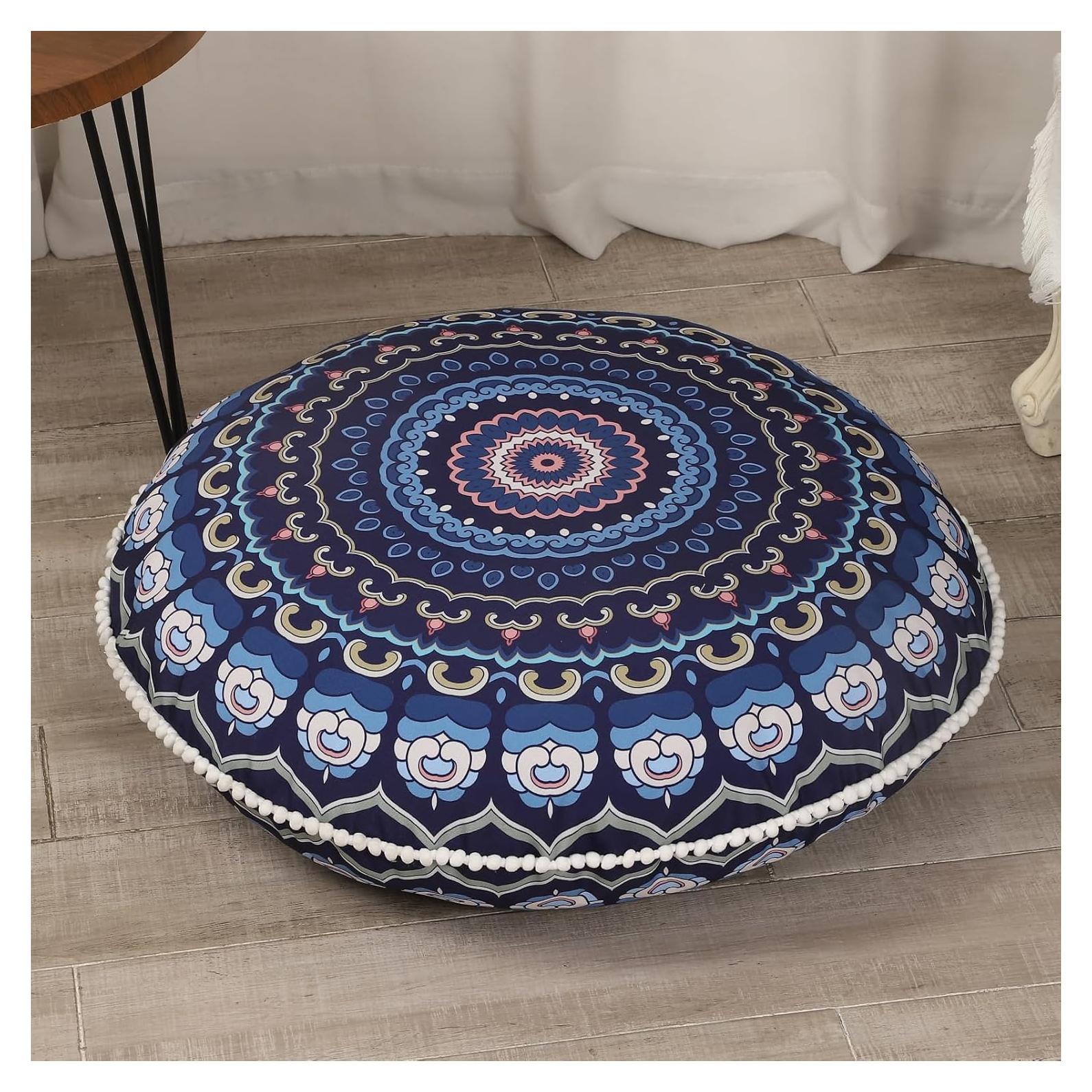 Cojín de Suelo LOVMOC 81 cm Espuma Viscoelástica Azul Marino