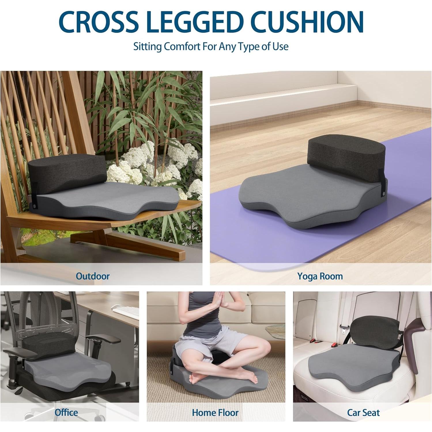 Cojín de Oficina Strusery - Soporte Ergonomico 2 PZS Gris