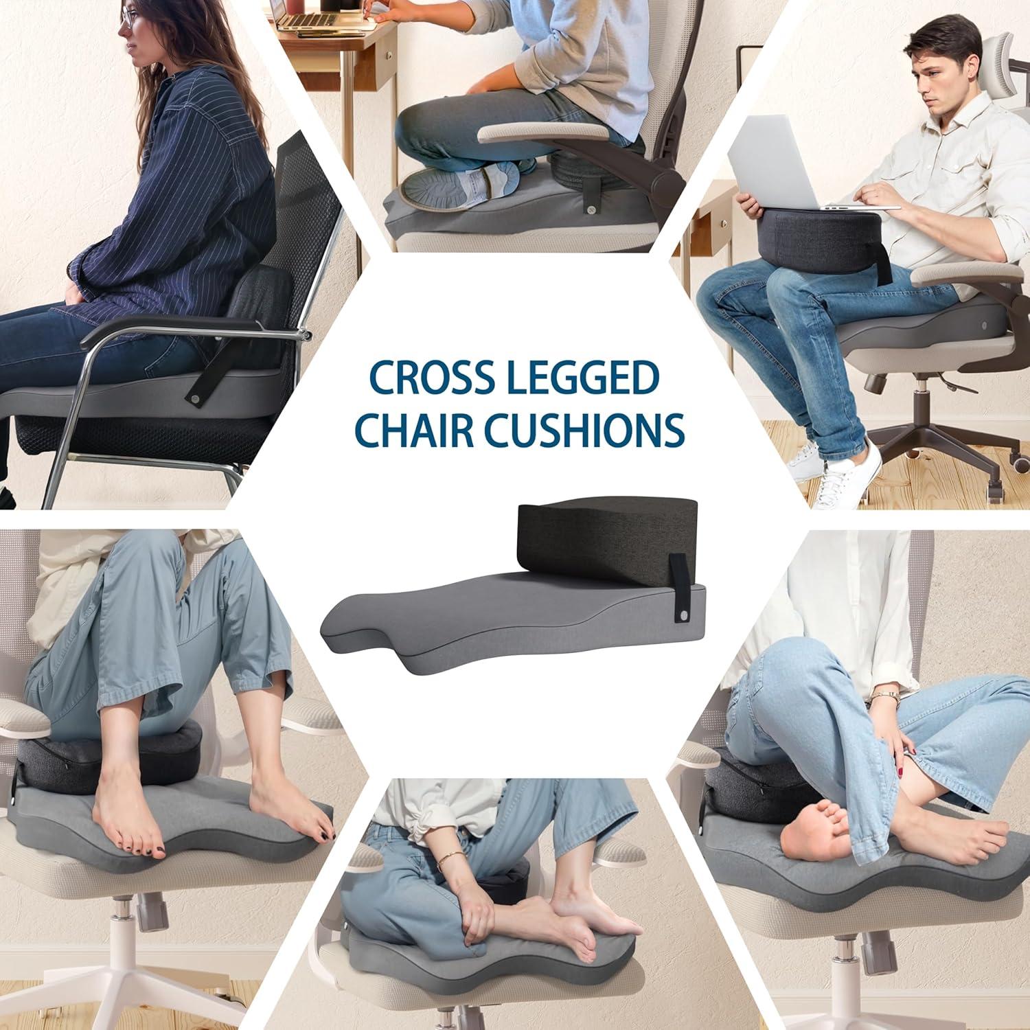 Cojín de Oficina Strusery - Soporte Ergonomico 2 PZS Gris