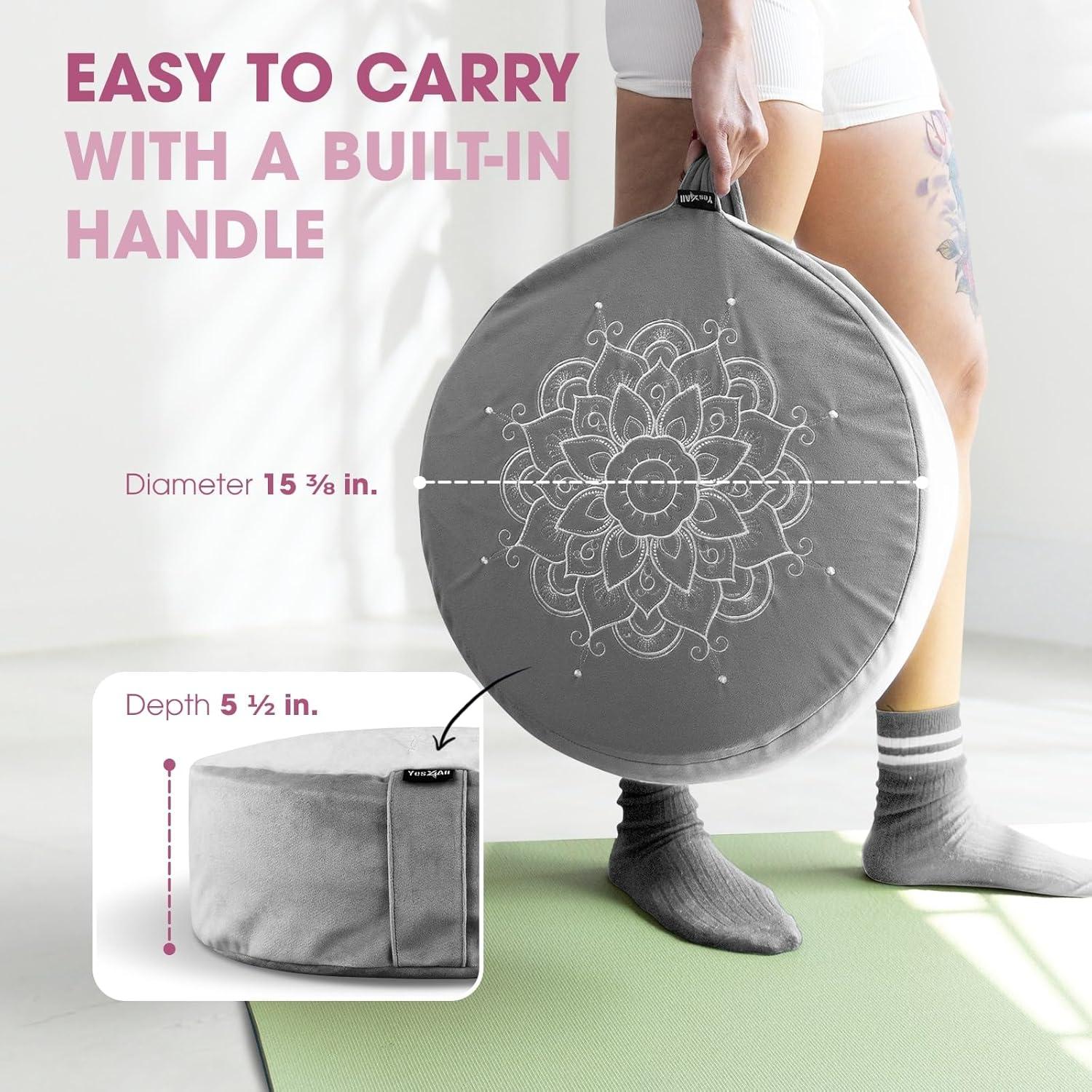 Cojín de Meditación Yes4All Zafu de Trigo Sarraceno 39cm