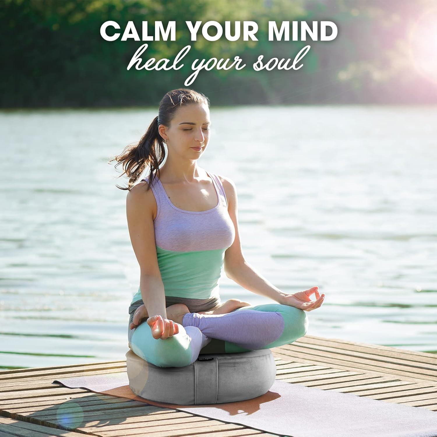 Cojín de Meditación Yes4All Zafu de Trigo Sarraceno 39cm