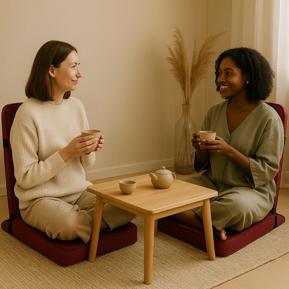 Silla de Meditación Plegable FOM con Soporte de Espalda