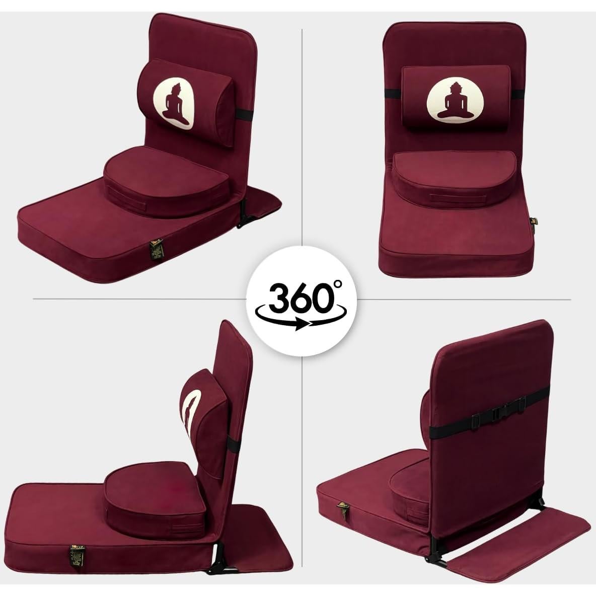 Silla de Meditación Plegable FOM con Soporte de Espalda
