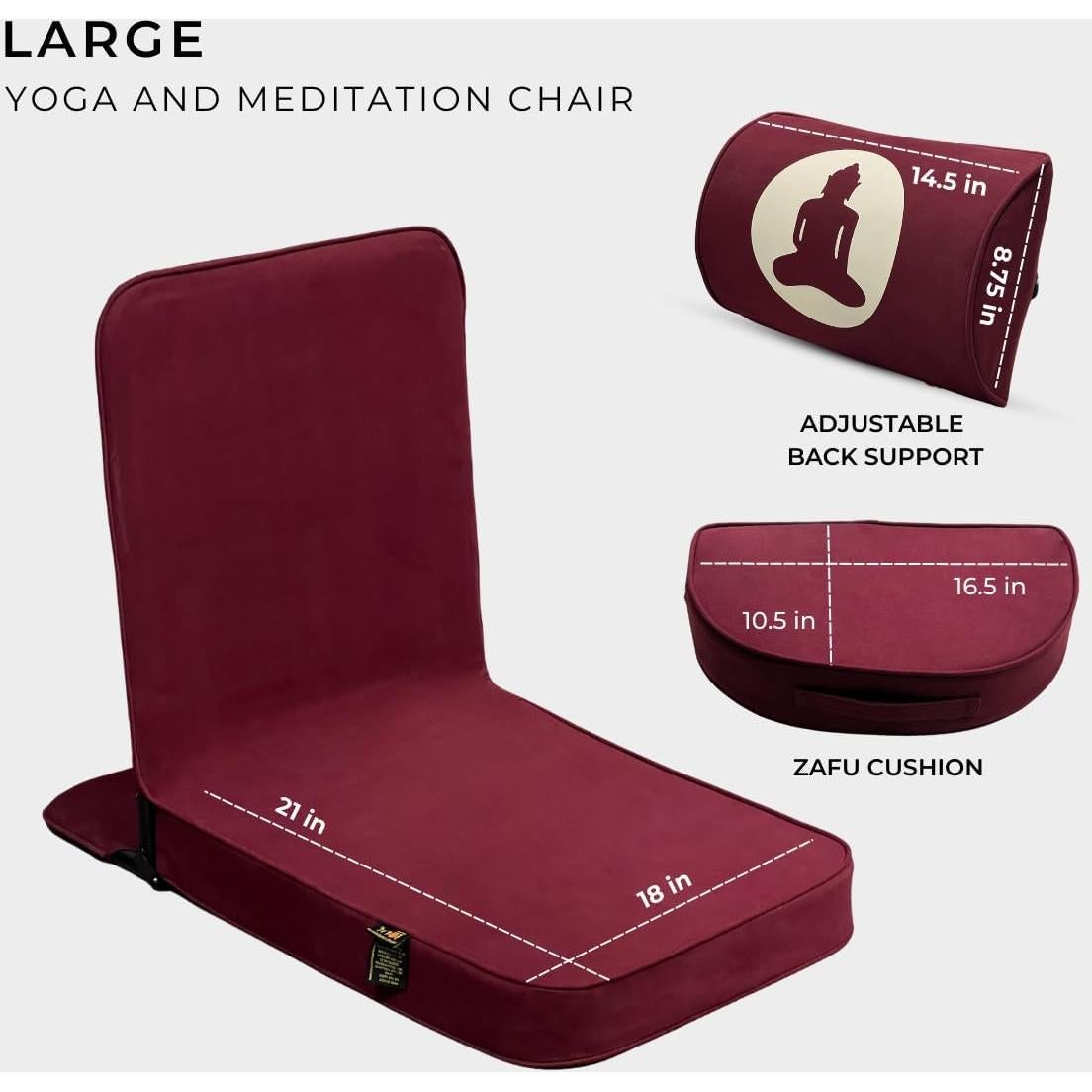 Silla de Meditación Plegable FOM con Soporte de Espalda