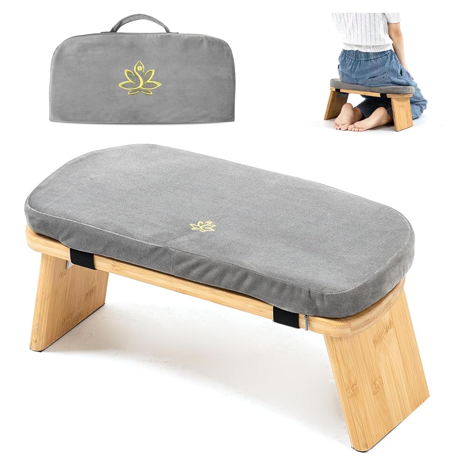 Banco de Meditación Plegable Estleys con Cojín Antideslizante