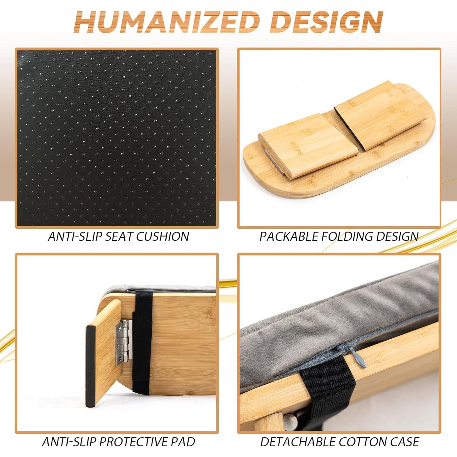 Banco de Meditación Plegable Estleys con Cojín Antideslizante