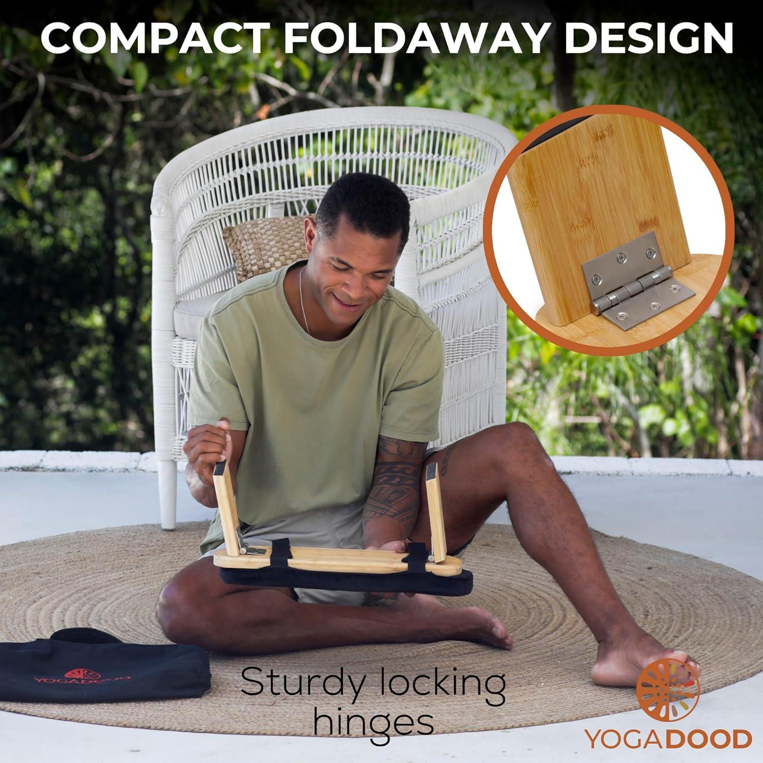 Banco de Meditación Plegable Yoga Dood con Cojín Terciopelo