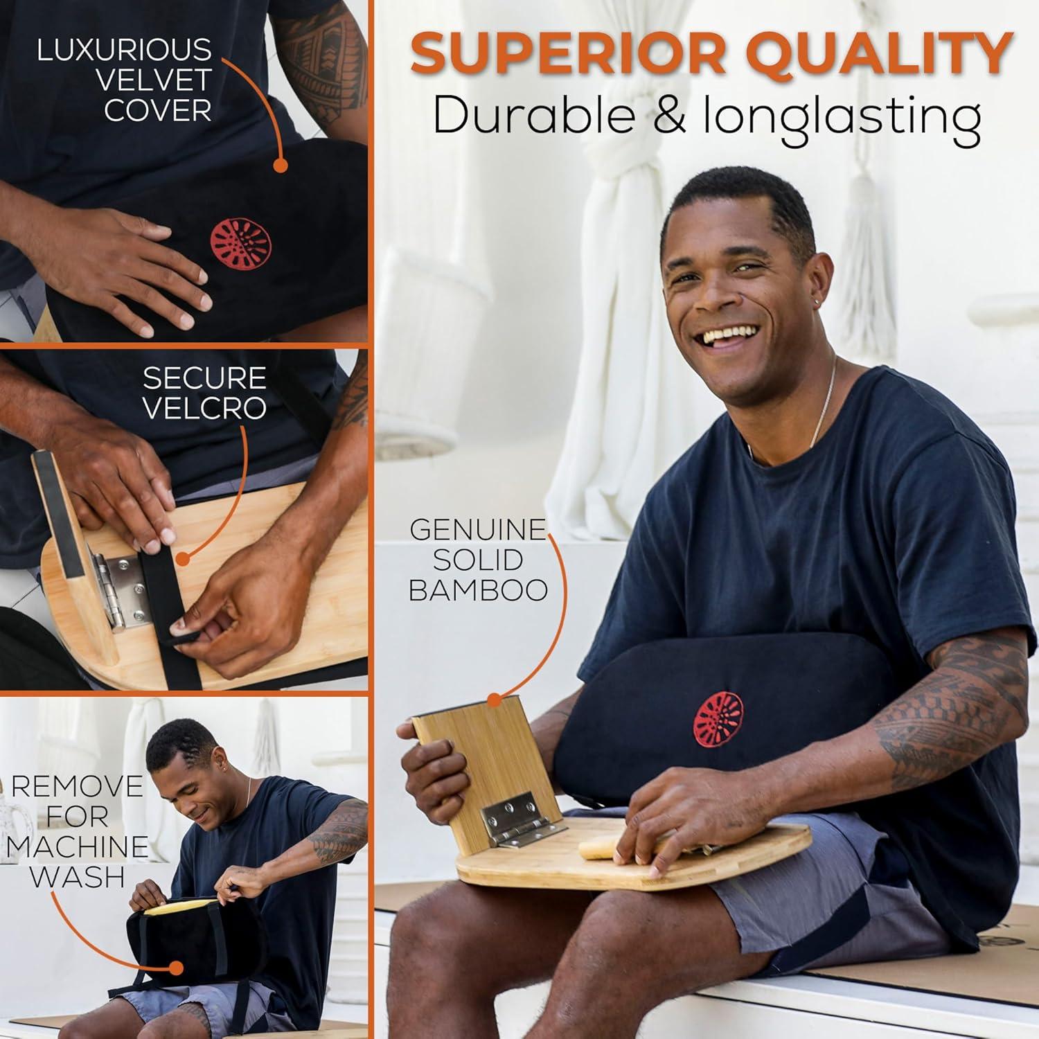 Banco de Meditación Plegable Yoga Dood con Cojín Terciopelo