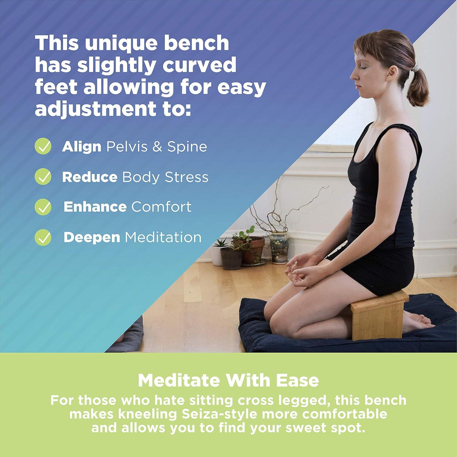 Banco de Meditación Ergonómico Bean Products - Bambú Plegable