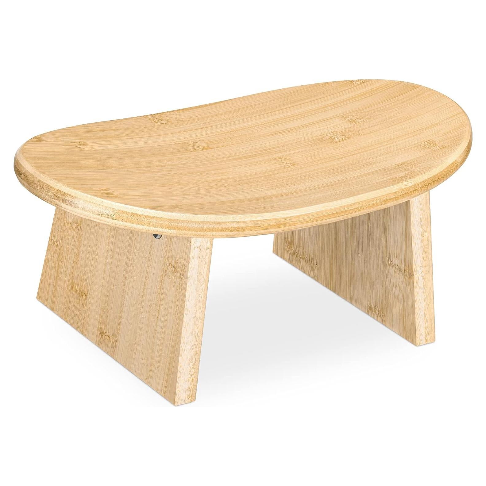 Taburete de Meditación Navaris de Bambú - Asiento Ergonómico 41x21cm