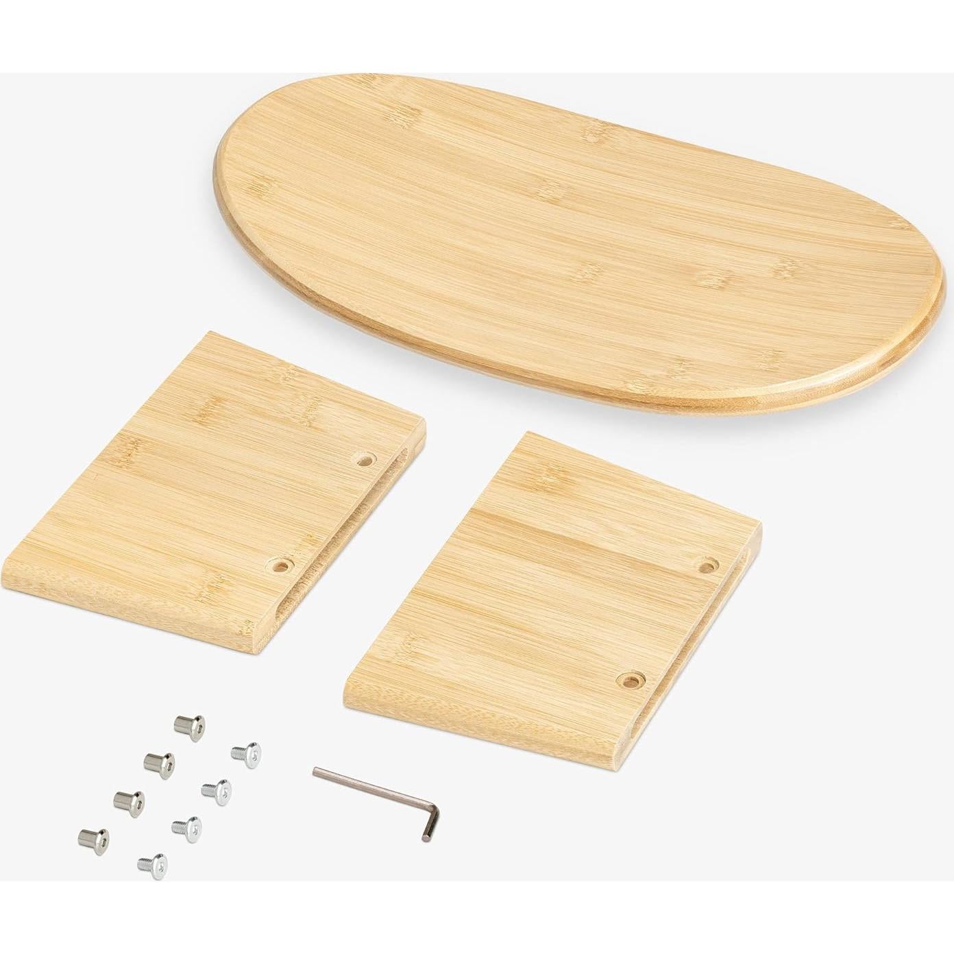 Taburete de Meditación Navaris de Bambú - Asiento Ergonómico 41x21cm