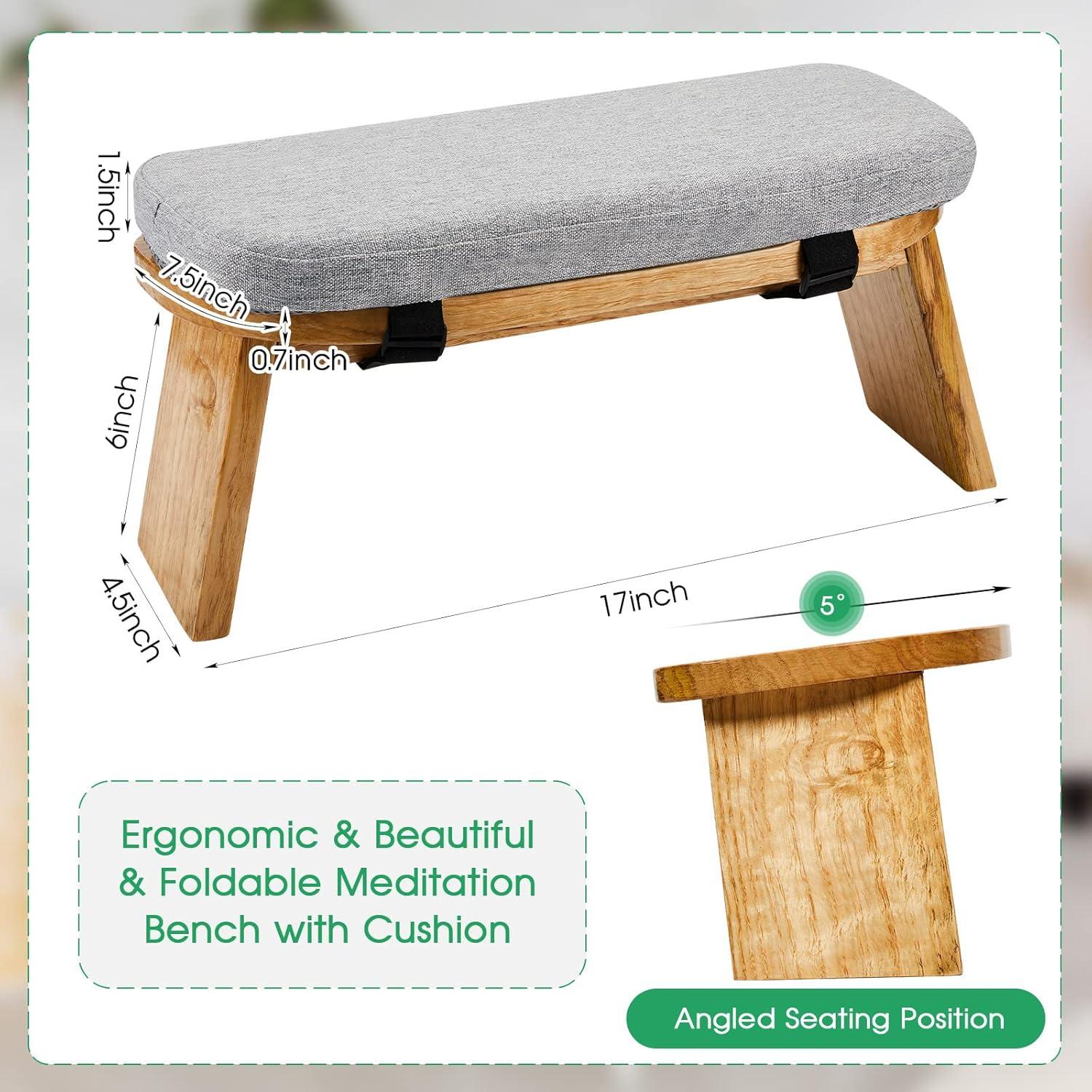 Banco de Meditación Plegable Namalu con Cojín y Bolsa