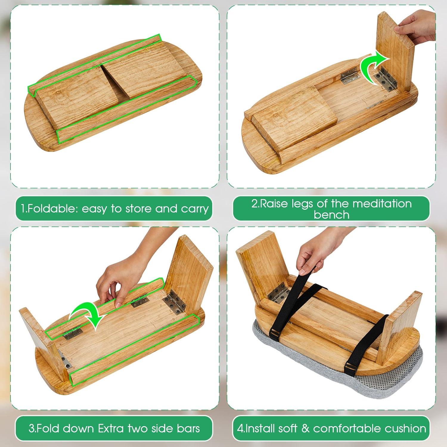 Banco de Meditación Plegable Namalu con Cojín y Bolsa