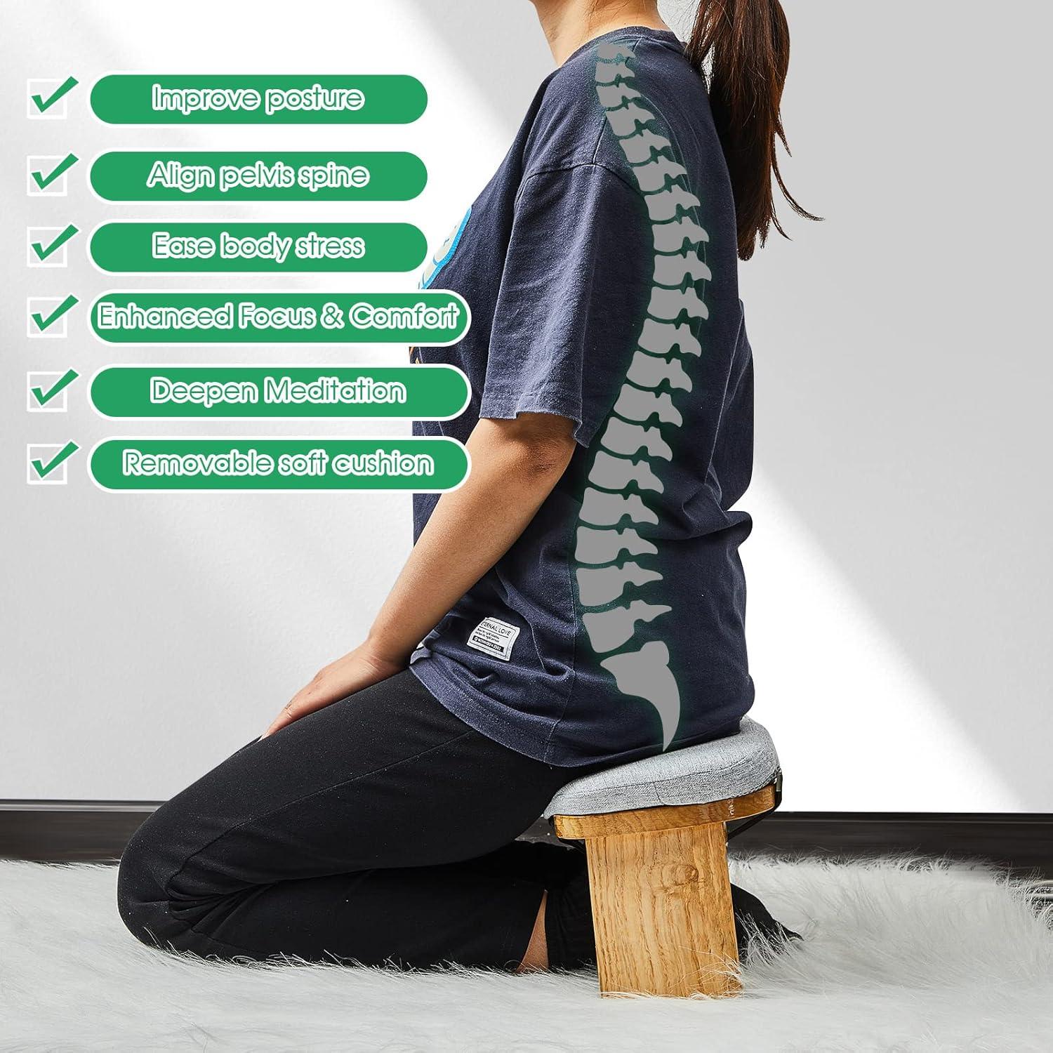 Banco de Meditación Plegable Namalu con Cojín y Bolsa