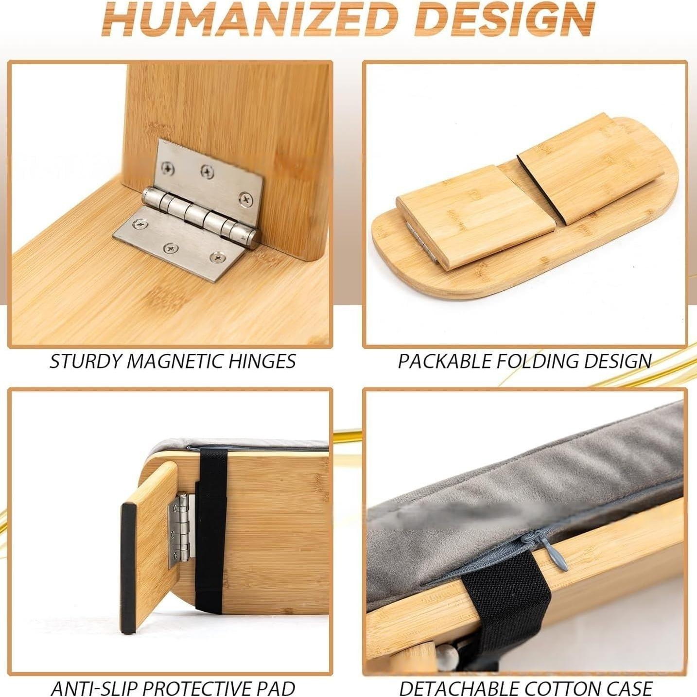 Banco de Meditación Plegable CiCixixi de Bambú con Cojín