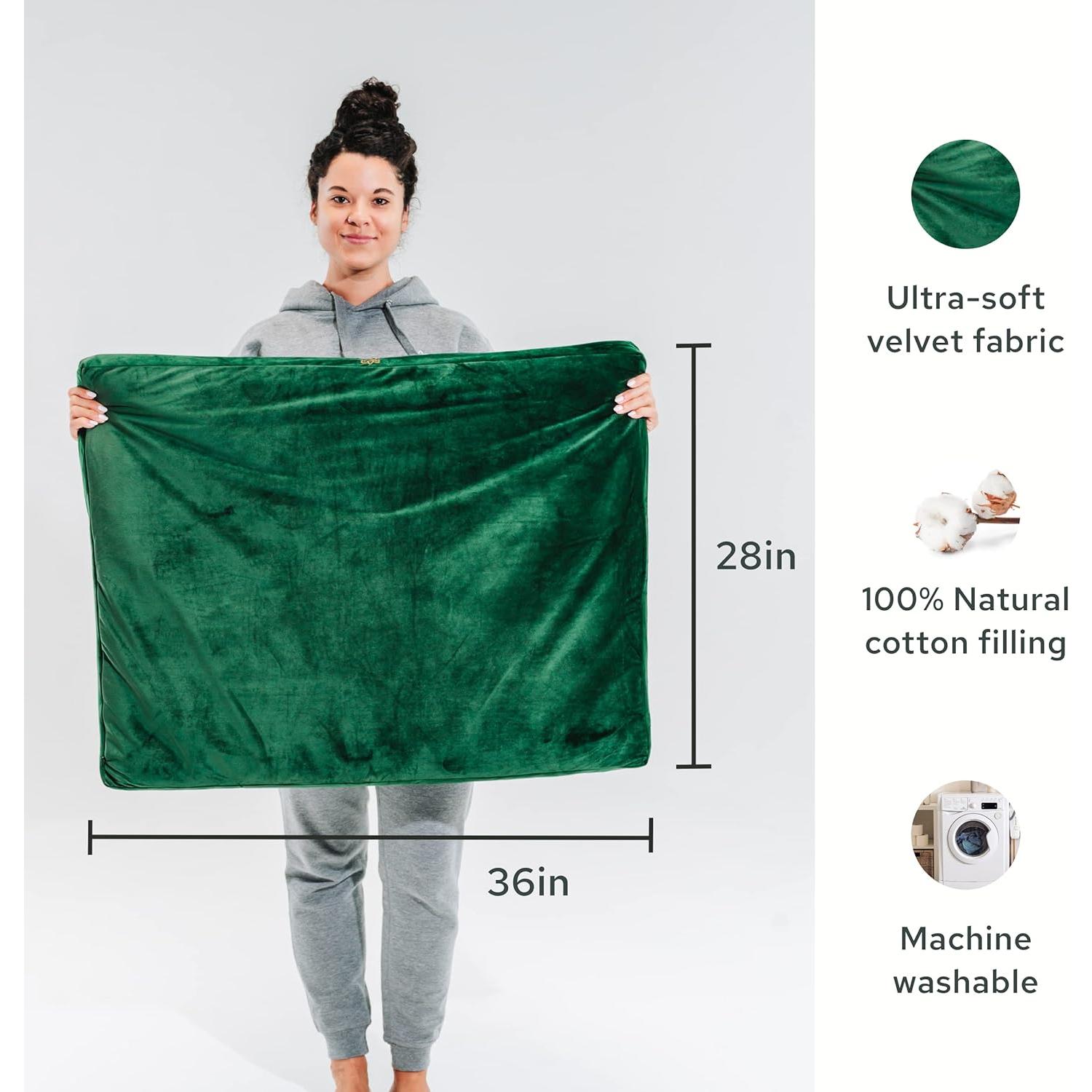 Alfombra de Meditación Zabuton Mindful Modern - Terciopelo Gris