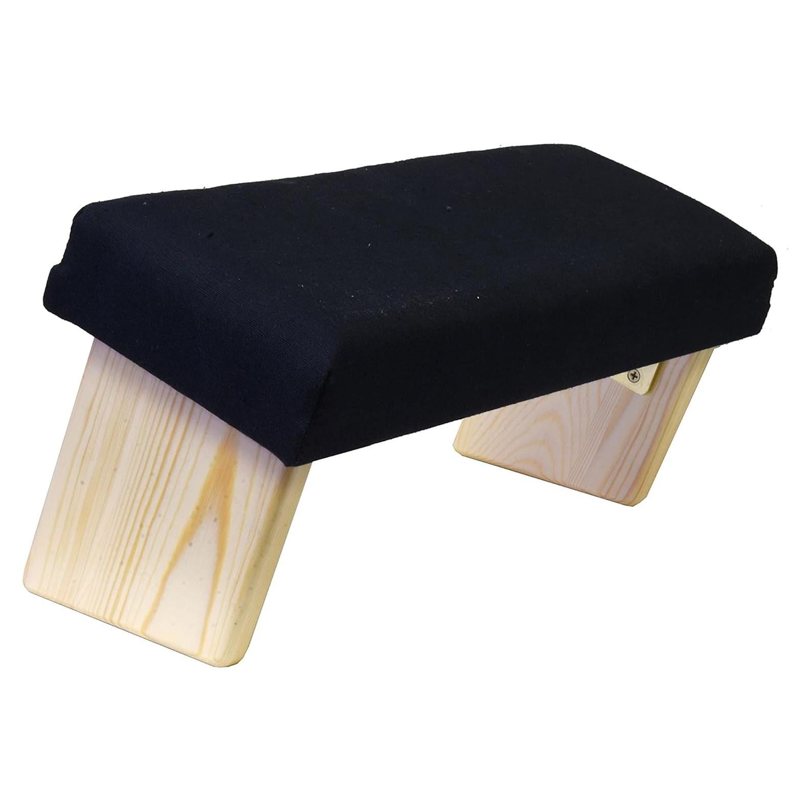 Banco de Meditación Plegable Mudra Crafts con Cojín Negro