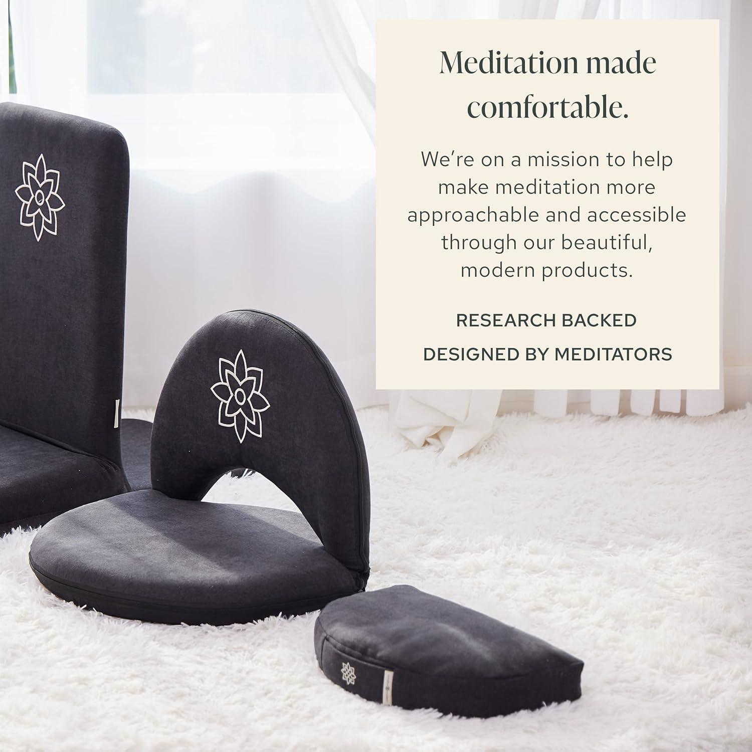 Cojín de Meditación Compacto Mindful Modern - Relleno de Cáscaras de Trigo Sarraceno