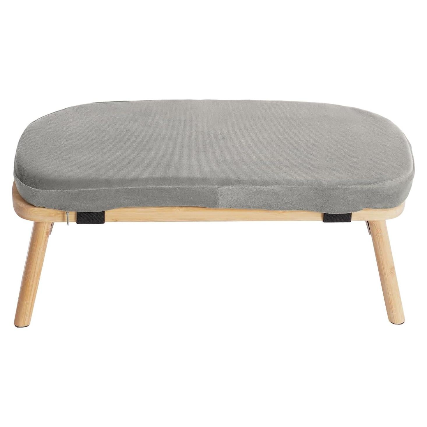 Banco de Meditación Plegable Netcoin con Cojín y Bolsa Gris