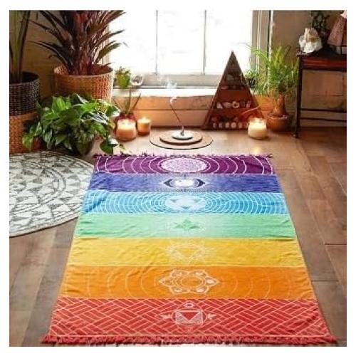 Chal de Yoga OYEFLY Arcoíris 75x150cm Poliester