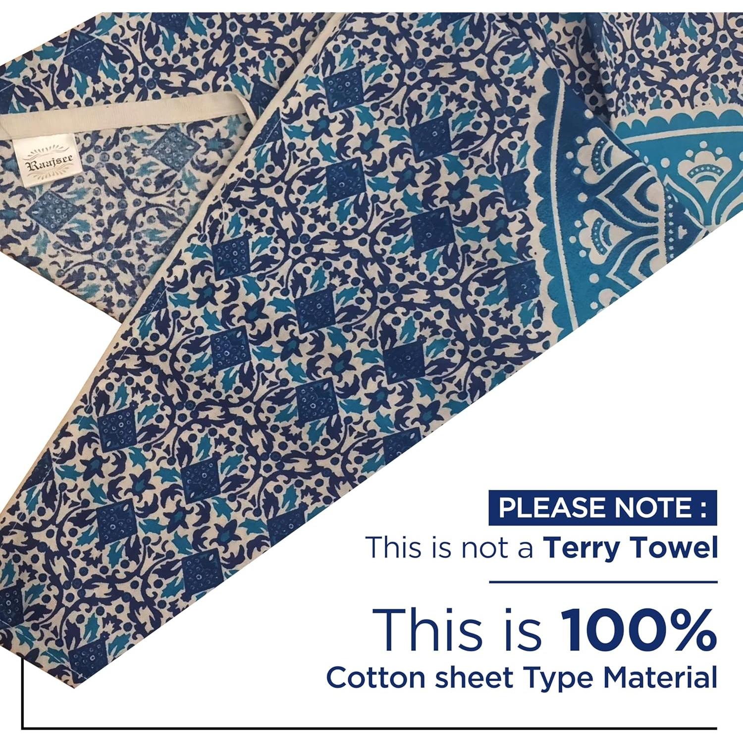 Tapiz Redondo de Algodón Raajsee 178 cm Mandala Bohemio