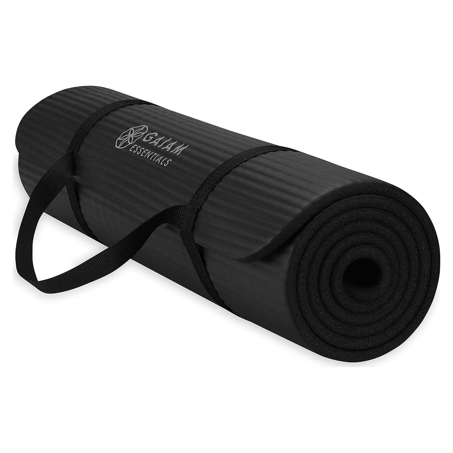 Esterilla de Yoga Gaiam Essentials 10mm Antideslizante Negra