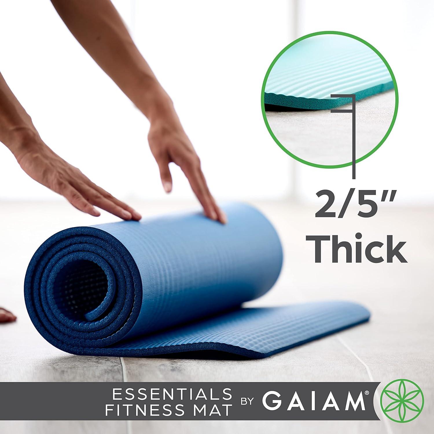 Esterilla de Yoga Gaiam Essentials 10mm Antideslizante Negra