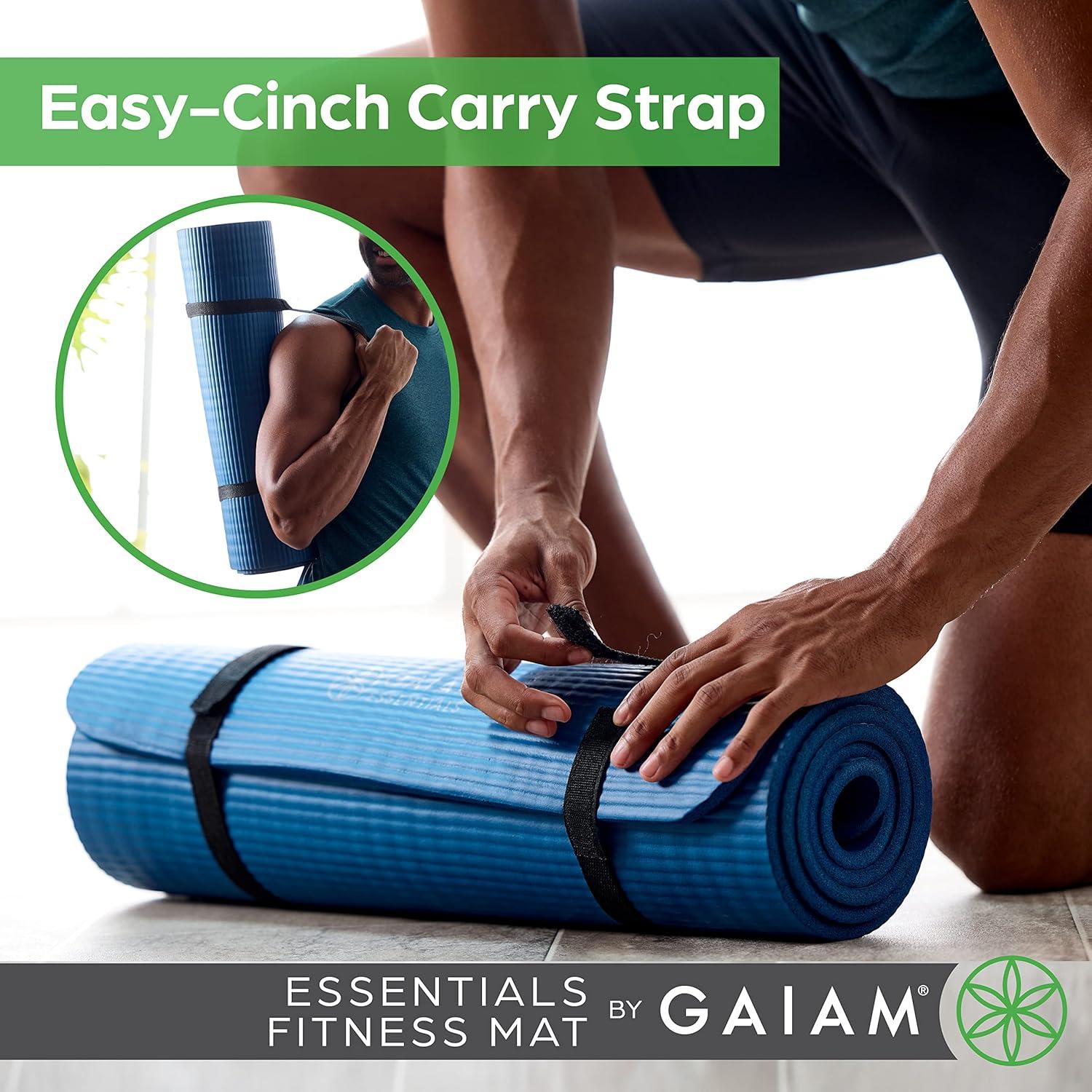Esterilla de Yoga Gaiam Essentials 10mm Antideslizante Negra