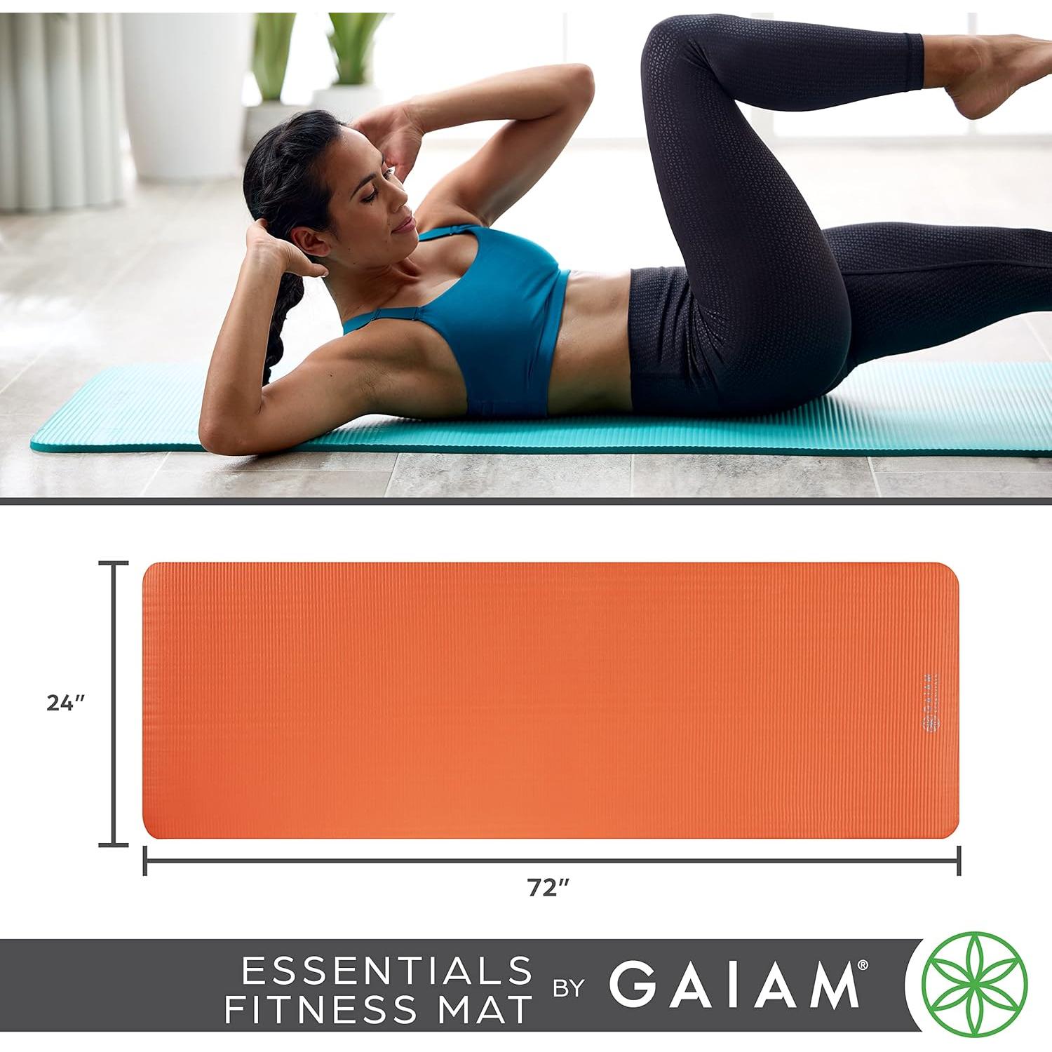 Esterilla de Yoga Gaiam Essentials 10mm Antideslizante Negra